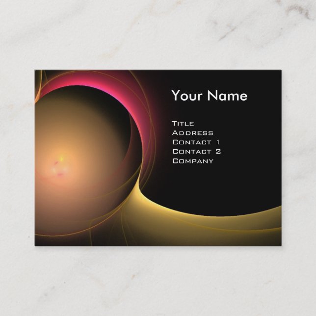 Carte De Visite ÉCLIPSE MONOGRAM Noir jaune vibrant (Devant)
