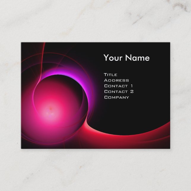 Carte De Visite ECLIPSE MONOGRAM Noir rose violet vibrant (Devant)