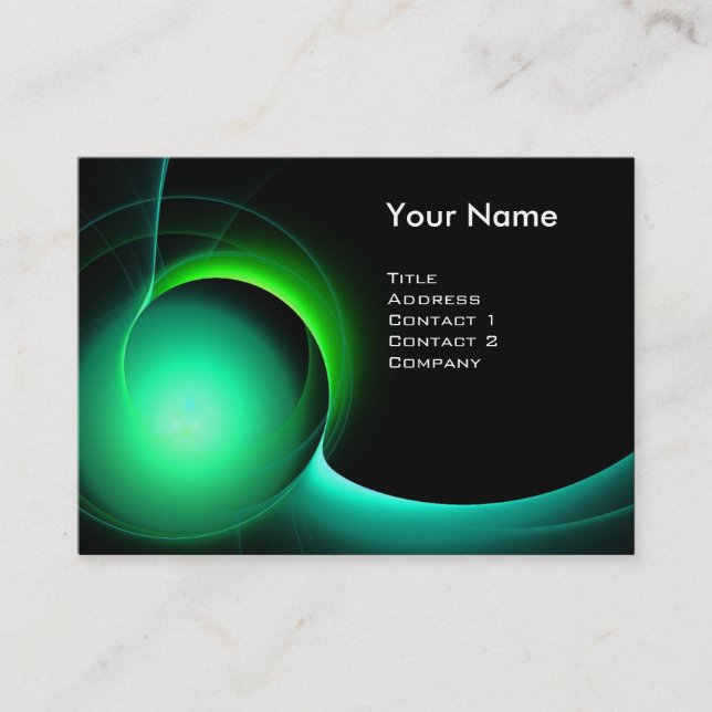 Carte De Visite ÉCLIPSE MONOGRAM Vert noir vibrant (Devant)