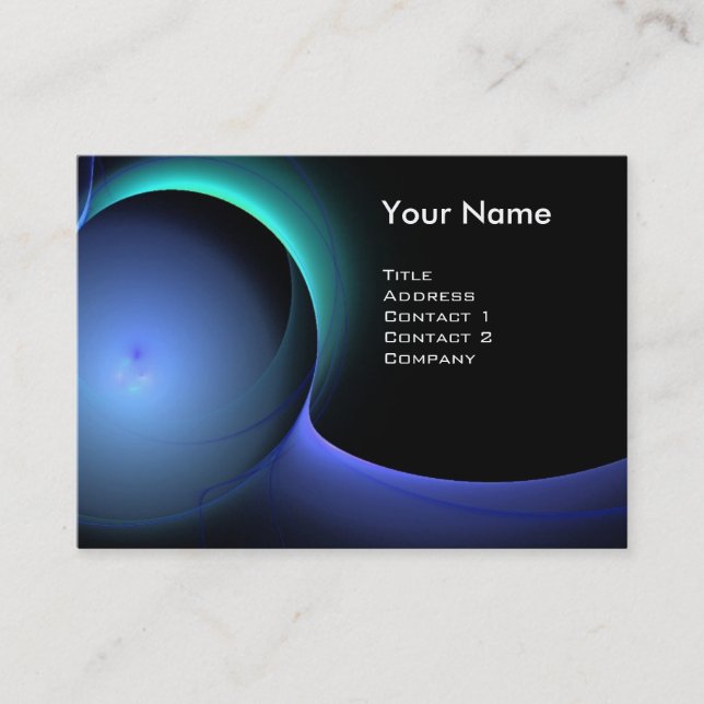 Carte De Visite ECLIPSE MONOGRAM Vibrant noir bleu (Devant)