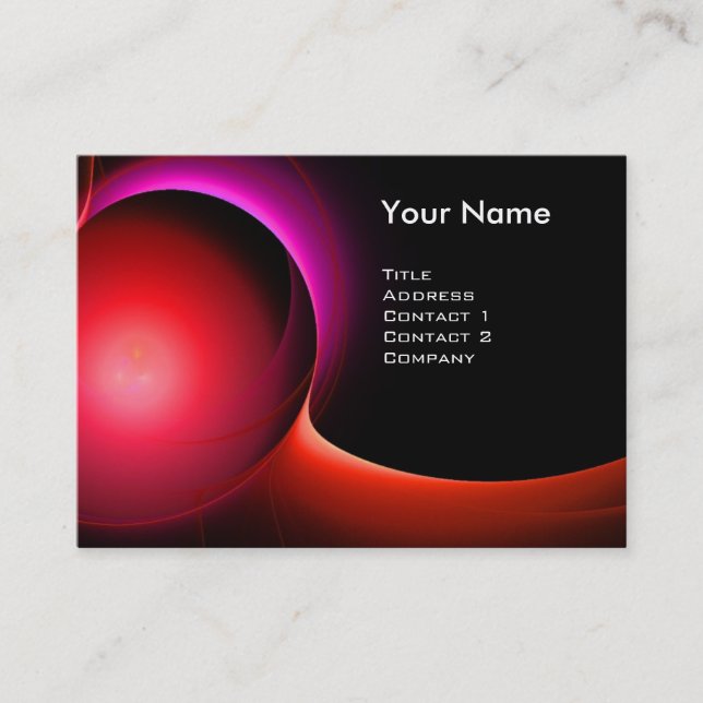 Carte De Visite ECLIPSE MONOGRAM Vibrant noir rouge (Devant)