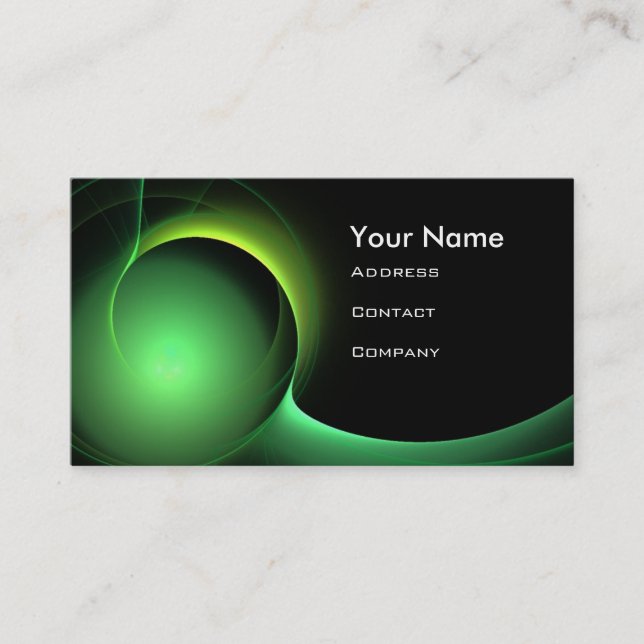 Carte De Visite ECLIPSE MONOGRAM Vibrant vert noir (Devant)