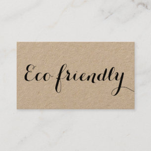 Carte De Visite Eco friendly / environnement pro simple fait à la 