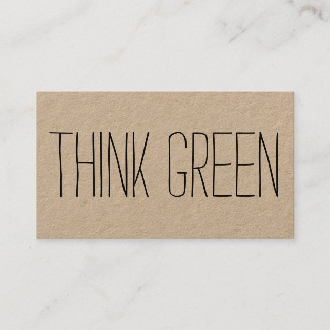 Carte De Visite Eco friendly / pro environnement simple merci (Devant)