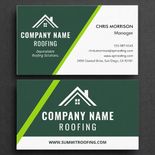 Carte De Visite Eco Green Toiture Solaire Entrepreneur Durable