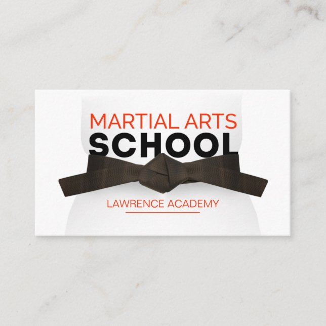 Carte De Visite École d'arts martiaux / Karate dojo (Devant)