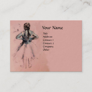 CARTE DE VISITE ÉCOLE DE BALLERINA DE DANSE, BALLET BLEU ROSE DANS