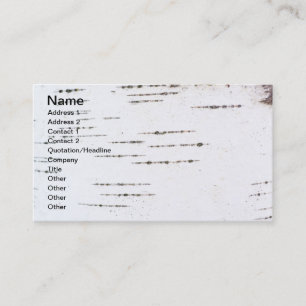 Carte De Visite Écorce de bouleau