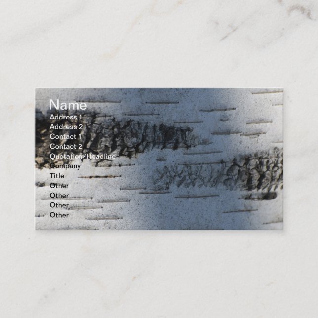 Carte De Visite Écorce de bouleau 1291 (Devant)