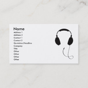 Carte De Visite Écouteurs
