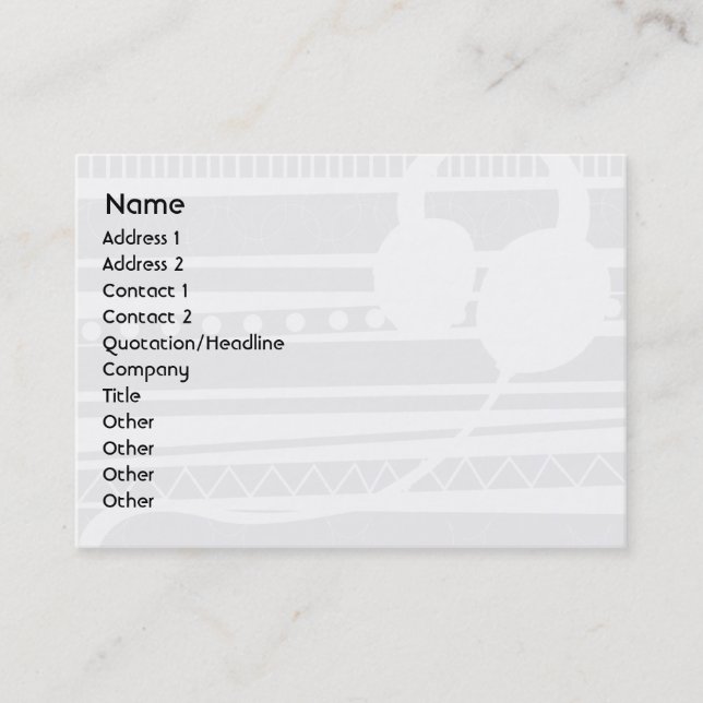 Carte De Visite Écouteurs - potelés (Devant)