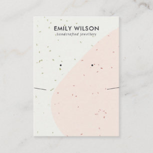 CARTE DE VISITE ÉCRAMA DE RÉCOLTE D'ÉPAISSEUR EN ROSE BLANC CÉRAMI