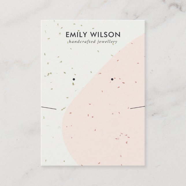 CARTE DE VISITE ÉCRAMA DE RÉCOLTE D'ÉPAISSEUR EN ROSE BLANC CÉRAMI (Devant)