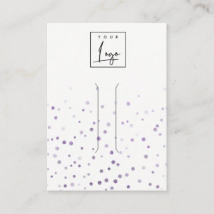 Carte De Visite Écran à cheveux à cheveux à fond Confetti Aquarell