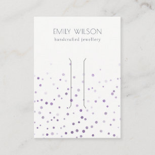 Carte De Visite Écran à cheveux Confetti Aquarelle Lilac