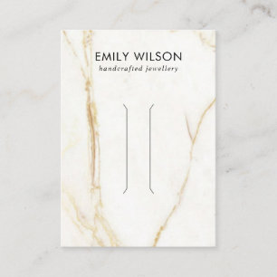 CARTE DE VISITE ÉCRAN À CHEVEUX EN MARBRE GOLD CALACATTA