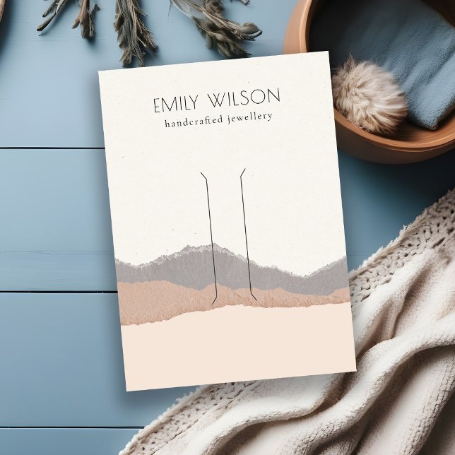 Carte De Visite Écran à cheveux Pastel Blush Kraft Mountain Wair C (Créateur téléchargé)
