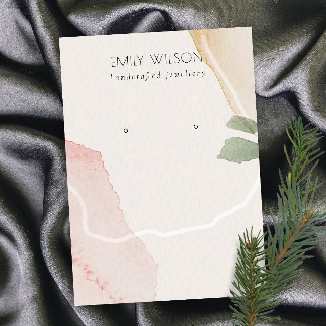 Carte De Visite Écran Abstrait à oreilles vert moelleux (Créateur téléchargé)