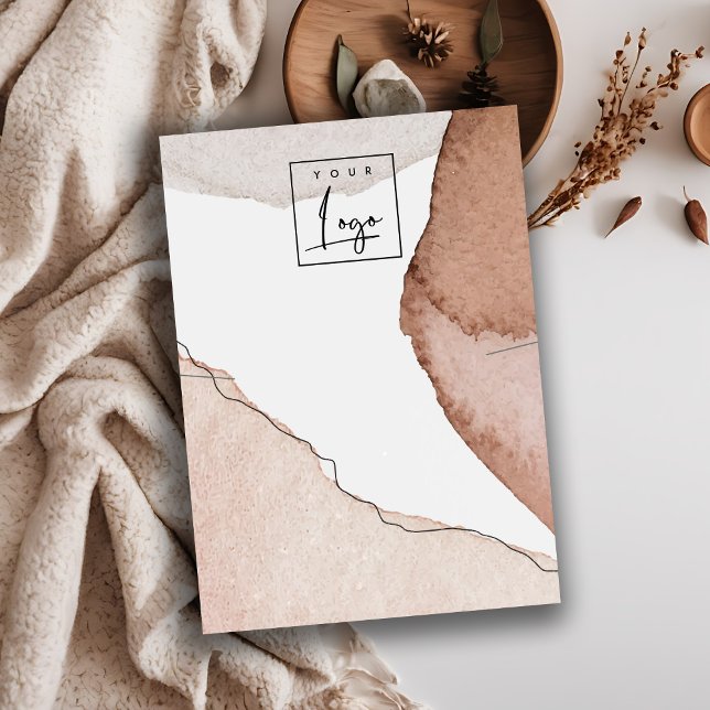 Carte De Visite Écran Abstrait chic du collier d'aquarelle (Créateur téléchargé)