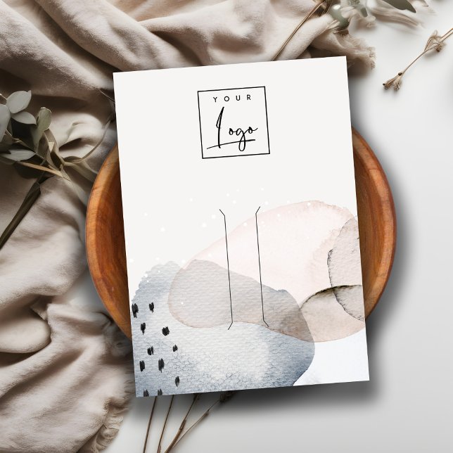 Carte De Visite Écran Abstrait du logo de l'aquarelle (Créateur téléchargé)