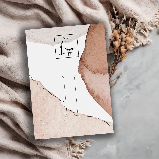 Carte De Visite Écran Abstrait du logo de l'aquarelle (Créateur téléchargé)