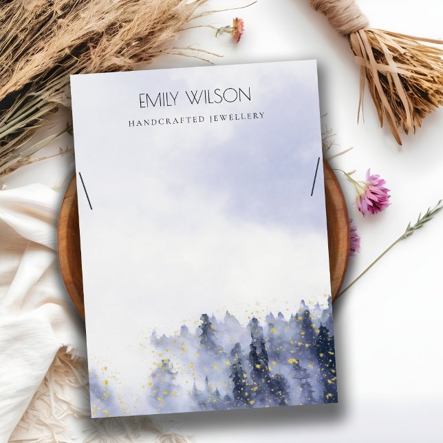 CARTE DE VISITE ÉCRAN BLEU VIOLET FOG NEIGE PAYSAGE DE NEIGE (Créateur téléchargé)