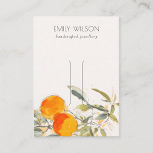 Carte De Visite Écran Boho Orange Fruit Aquarelle Écran à coiffure
