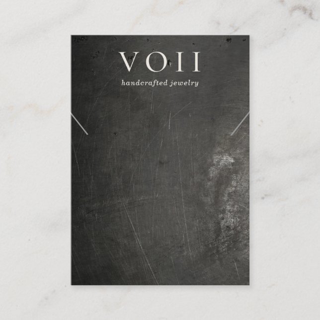 Carte De Visite Écran bracelet cool noir rustique (Devant)