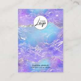 Carte De Visite Écran Bracelet de logo bleu et violet