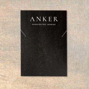 Carte De Visite Écran bracelet en cuir noir cool