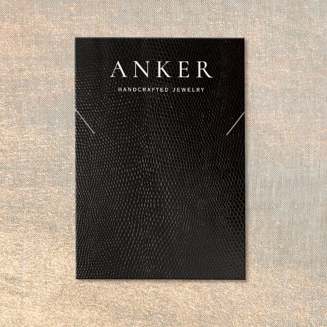 Carte De Visite Écran bracelet en cuir noir cool (Créateur téléchargé)