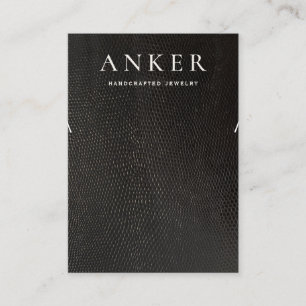 Carte De Visite Écran bracelet en cuir noir cool