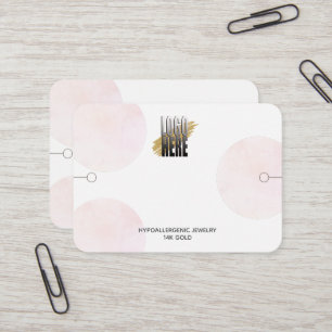 Carte De Visite Écran Bracelet Moderne Avec Logo Cercles Rose