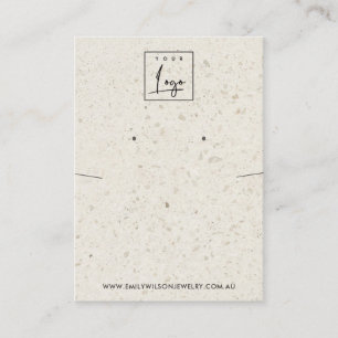 CARTE DE VISITE ÉCRAN CHIC DE L'ÉCRAN BLANC TERRAZZO