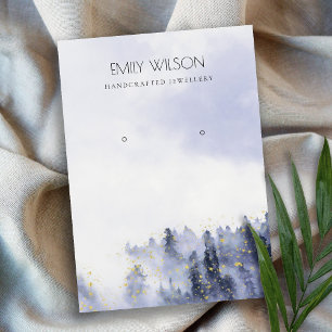 CARTE DE VISITE ÉCRAN D'APERÇU DU PAYSAGE DE NEIGE BLEU VIOLET N