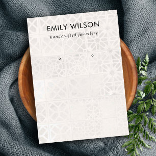 CARTE DE VISITE ÉCRAN D'APPROVISIONNEMENT EN TILE MAROCAIN BLANC T