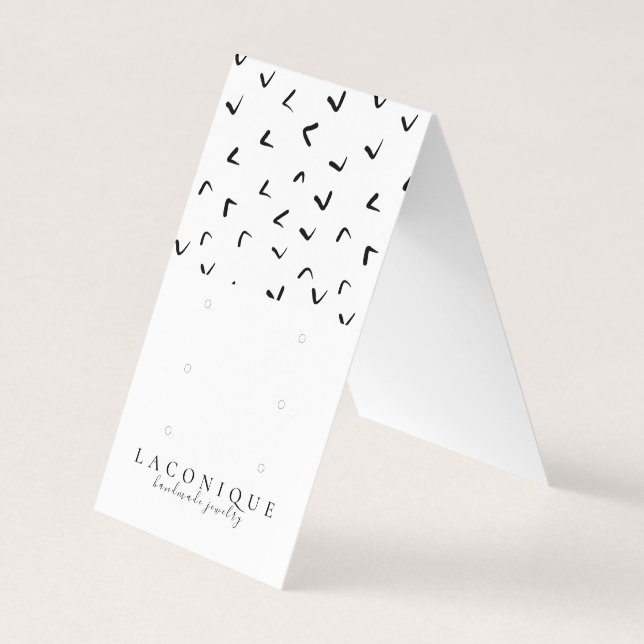 Carte De Visite Écran de bijoux | Boucles de bijoux | Noir et blan (Devant)