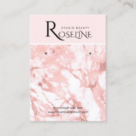 Carte De Visite Écran de bijoux en marbre rose et blanc