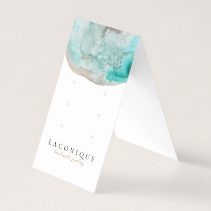 Carte De Visite Écran de bijoux   Neutre   Bleu   Aquarelle