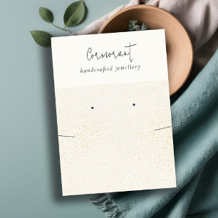 Carte De Visite Écran de collier blanc à oreille blanc éclectique 