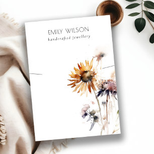 Carte De Visite Écran de collier Boho Fleur sauvage sec