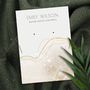 Carte De Visite Écran de collier de Parties scintillant en or ivoi