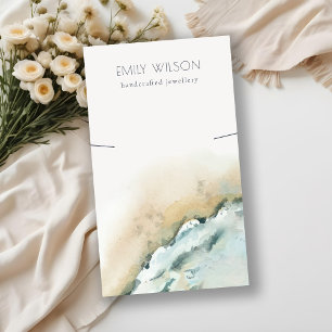 Carte De Visite Ecran de collier de plage de sable des vagues de l