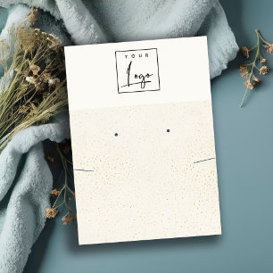 Carte De Visite Écran de collier d'oreille en or blanc