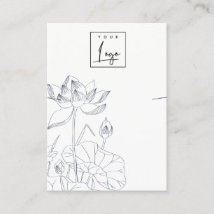 Carte De Visite Écran de collier floral Nénuphar minimal