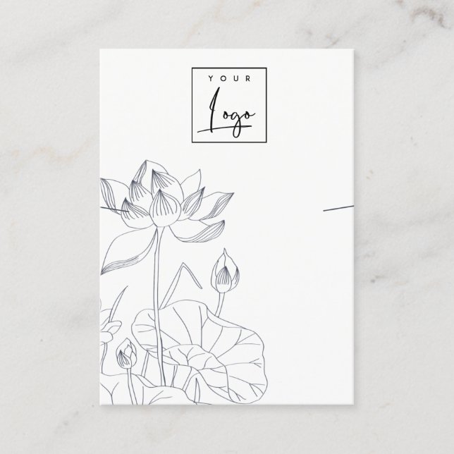 Carte De Visite Écran de collier floral Nénuphar minimal (Devant)
