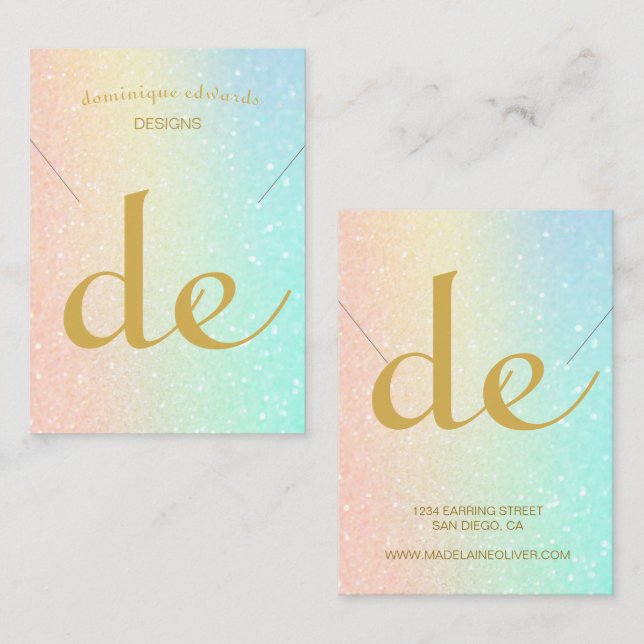 Carte De Visite Écran de collier moderne (Devant / Derrière)