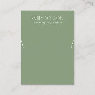 Carte De Visite Écran de collier vert moisi simple