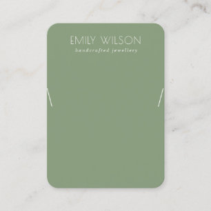 Carte De Visite Écran de collier vert moisi simple