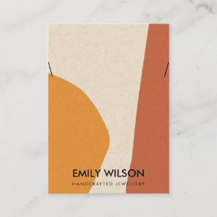 CARTE DE VISITE ÉCRAN DE COUCHES D'ART DE TERRACOTTA ABSTRAIT MODE